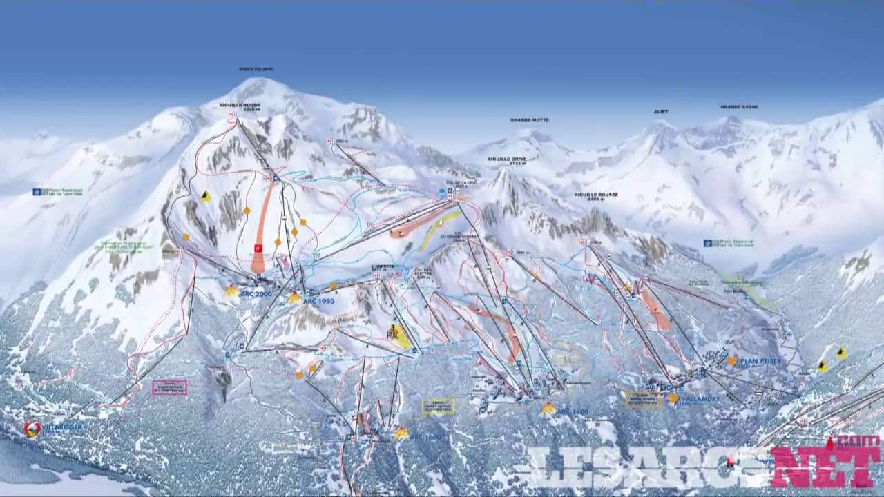 Les Arcs Piste Map