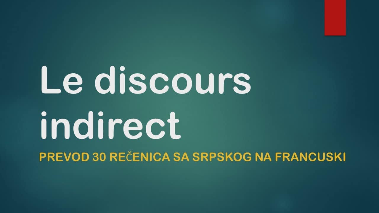 Prevodilac Sa Srpskog Na Francuski