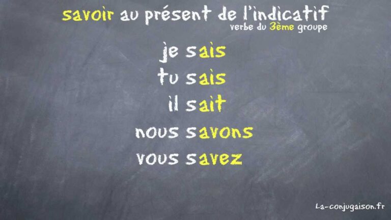Savoir conjugaison