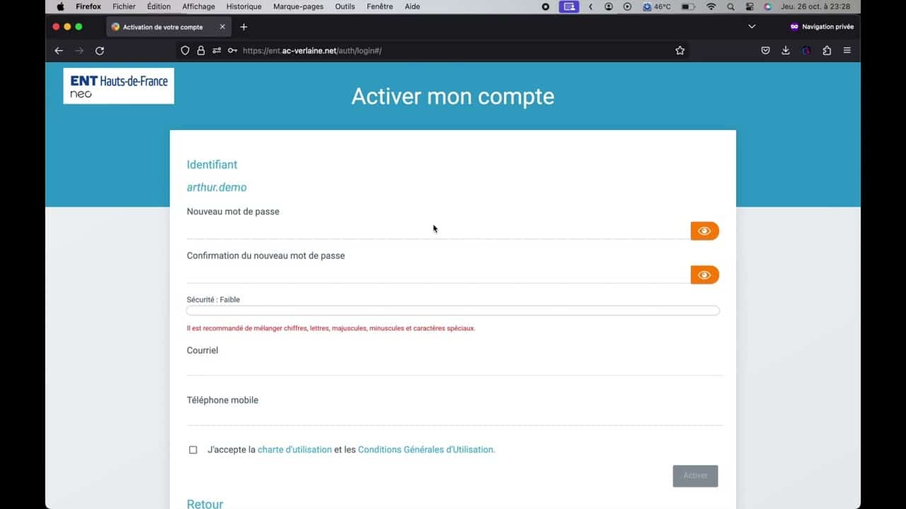 Ent connexion