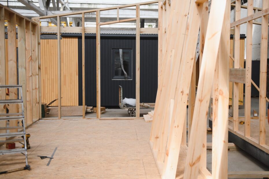 chantier extension en bois