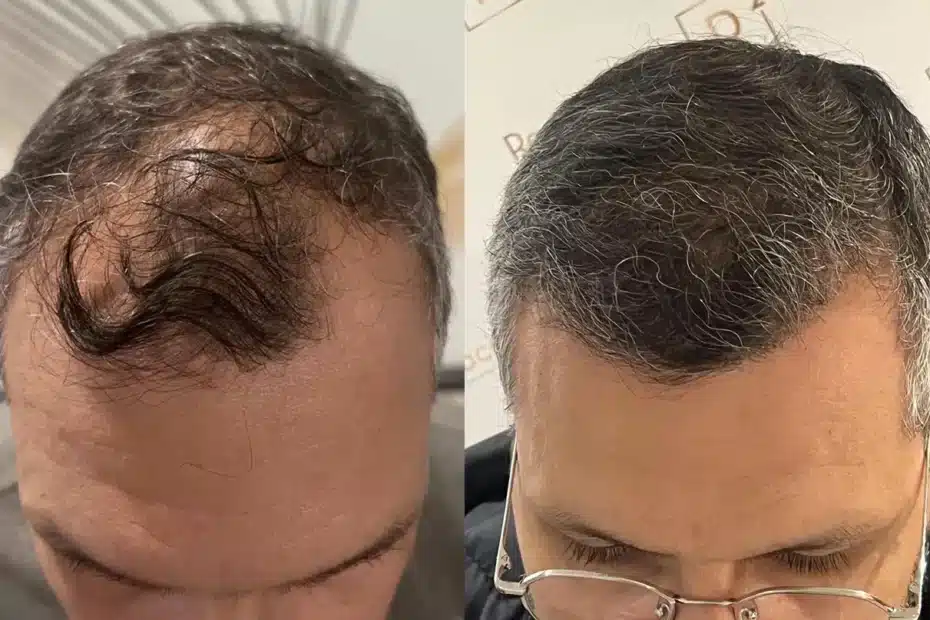 avant apres greffe de cheveux racine carree